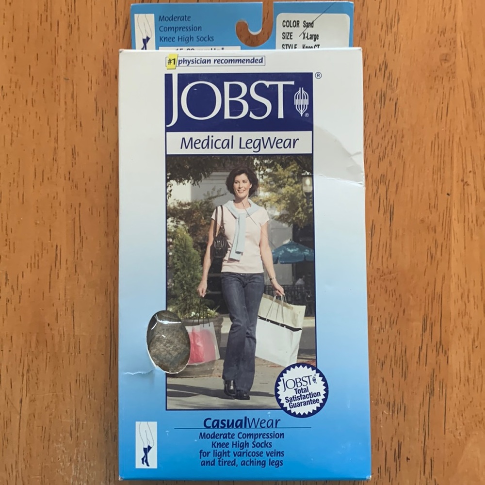 Moderate compression socks